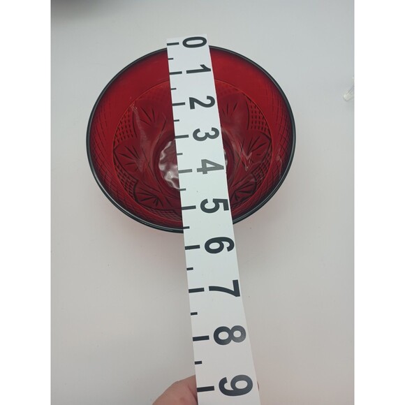 Ruby Red Luminarc Cristal d’Arques Durand France Bowls 5.5" soup cereal set of 6 - Picture 3 of 5